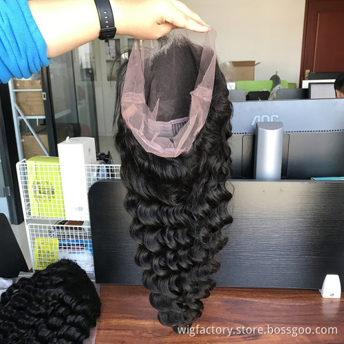 Customized preplucked 26 inch human hair wig, 13*4 100% human hair closure wig, straight mink wigs human hair